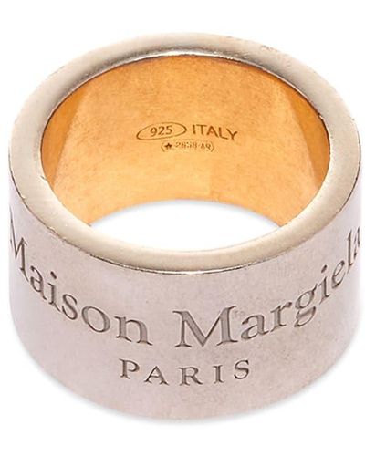 Maison Margiela Large Logo Ring - Metallic