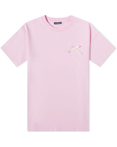 Jacquemus Bow Logo T-Shirt - Pink