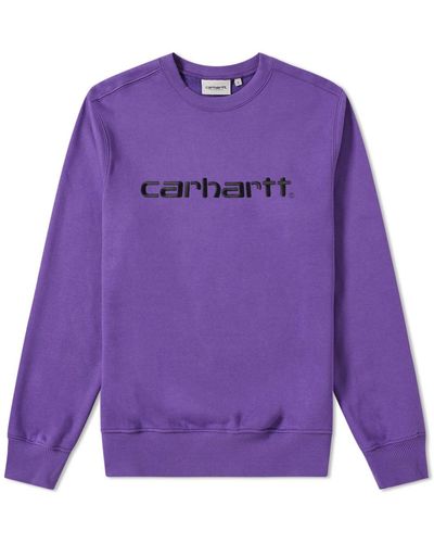 Carhartt Mens Carhartt Crew Sweatshirt Purple