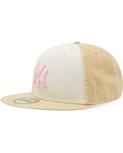 KTZ Ny Yankees Seam Stitch 59Fifty Fitted Cap - Natural