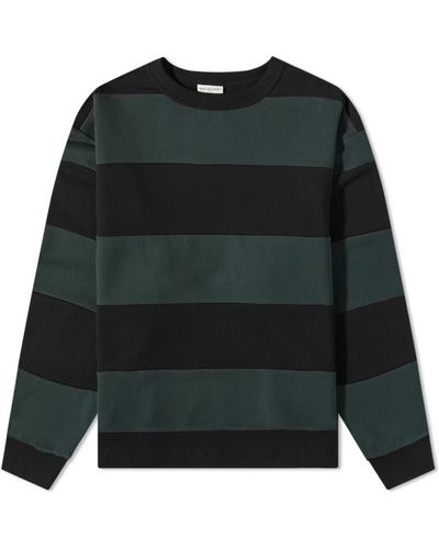 Dries Van Noten Hax Striped Crew Sweat - Green