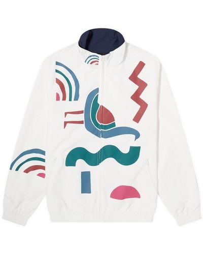 by Parra Tennis Maybe? Track Jacket - Blue