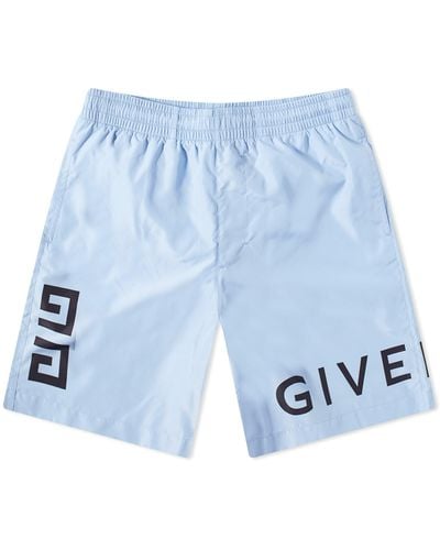 Givenchy 4G Long Logo Swim Shorts - Blue