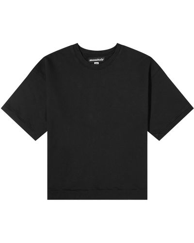 Monitaly Short Sleeve Crew Sweater - Black