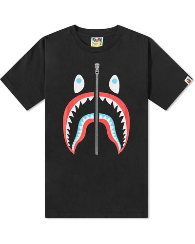 A Bathing Ape Colours Shark T-Shirt - Black