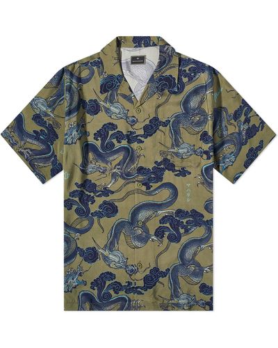 Maharishi Cloud Dragon Vacation Shirt - Blue
