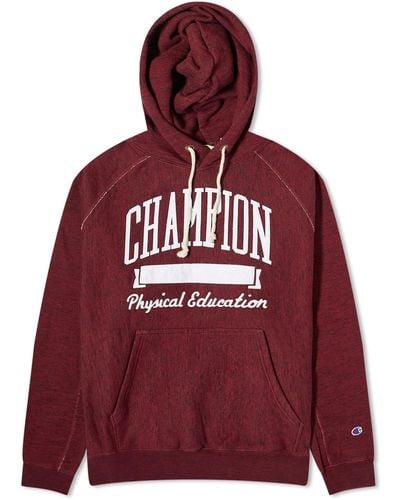 Champion College Logo Hoodie - Red
