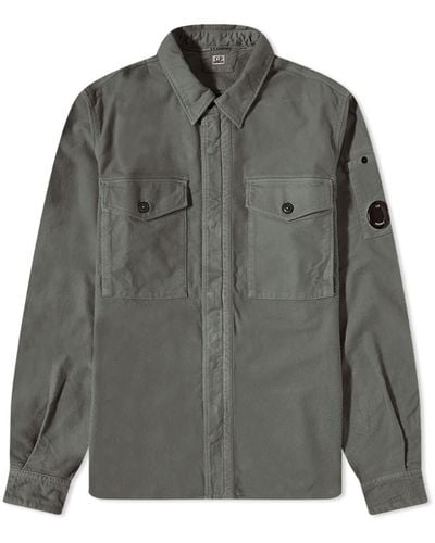 C.P. Company Flatt Nylon Zipped Shirt in Black for Men   Lyst Canada