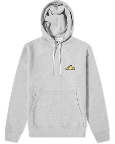 Maison Kitsuné By Olympia Le-Tan Taxi Patch Classic Hoodie - Gray