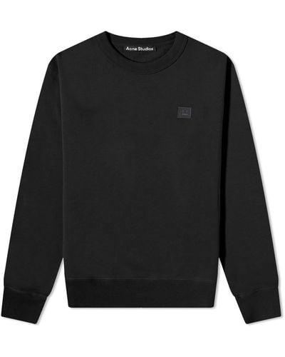 Acne Studios Face Logo Crewneck Sweater - Black