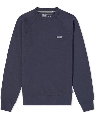 Patagonia P6 Label Organic Crew Sweat - Blue