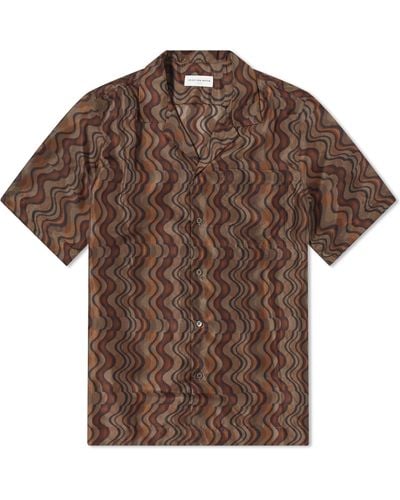 Dries Van Noten Carltone Silk Vacation Shirt - Brown