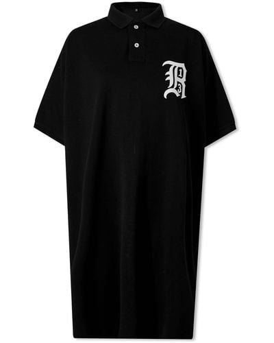 R13 Logo Polo Shirt Dress - Black