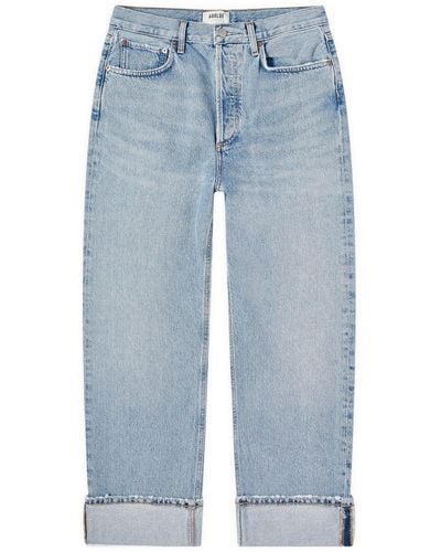 Agolde Fran Straight Leg Jeans - Blue