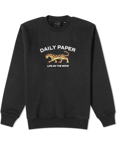 Daily Paper Radama Tiger Crew Sweater - Black