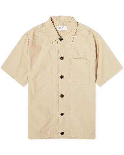 Universal Works Recycled Poly Short Sleeve Shirt - Natural