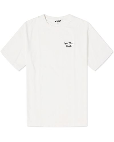 YMC Triple Embroidered T-Shirt - White