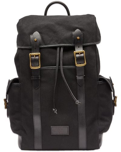 Polo Ralph Lauren Canvas & Leather Backpack - Black
