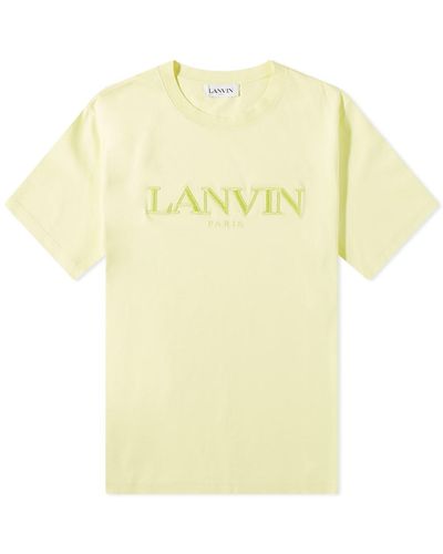 Lanvin Tonal Embroidered Logo T-shirt - Yellow
