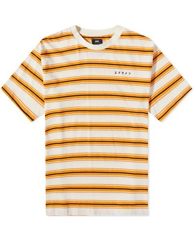 Edwin Quarter Stripe T-Shirt - Metallic