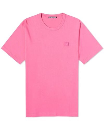 Acne Studios Nash Face T-Shirt - Pink