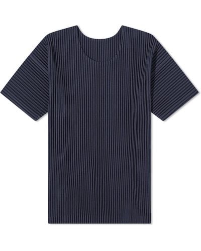 Homme Plissé Issey Miyake Pleated T-Shirt - Blue
