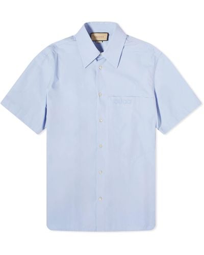 Gucci Heavy Cotton Short Sleeve Shirt - Blue