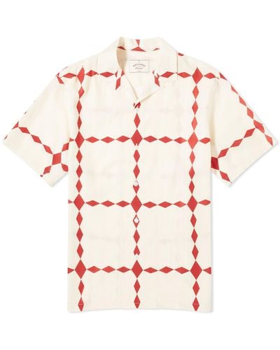 Portuguese Flannel Diamonds Vacation Shirt - Red