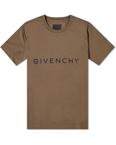 Givenchy Archetype Logo T-Shirt - Brown