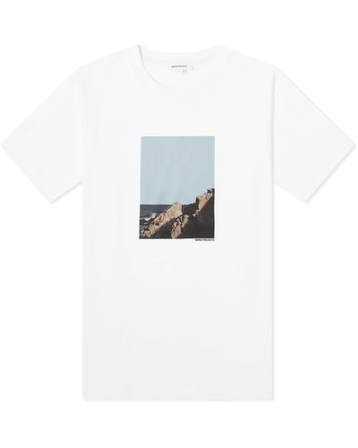 Norse Projects Johannes Organic Cliff Print T-Shirt - White