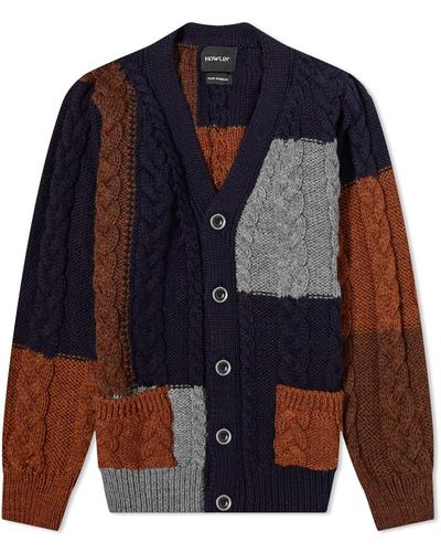 Howlin' Howlin' Dream On Patchwork Cable Cardigan - Blue