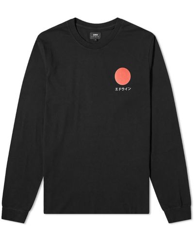 Edwin Long Sleeve Japanese Sun T-Shirt - Black