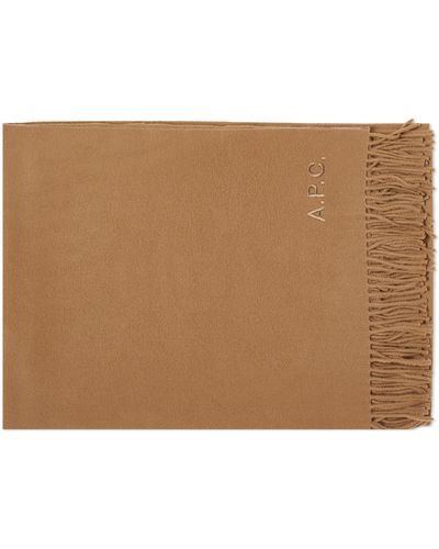 A.P.C. Brodee Logo Scarf - Brown
