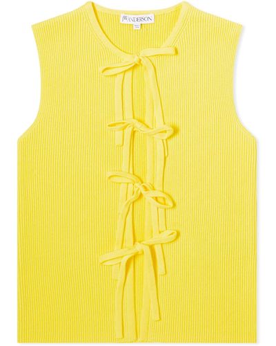JW Anderson Bow Tie Tank Top Bright - Yellow