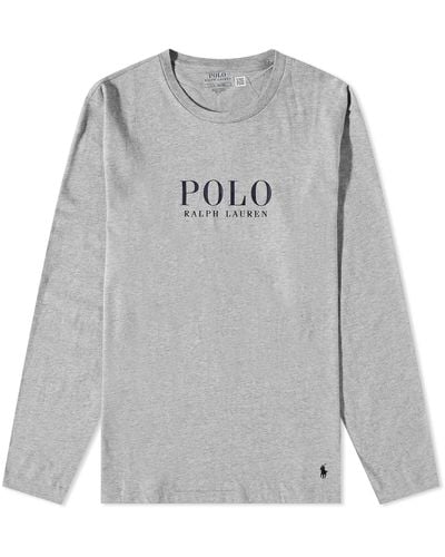 Polo Ralph Lauren Long Sleeve Logo Lounge T-Shirt - Grey
