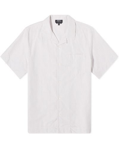 A.P.C. Lloyd Stripe Vacation Shirt - White