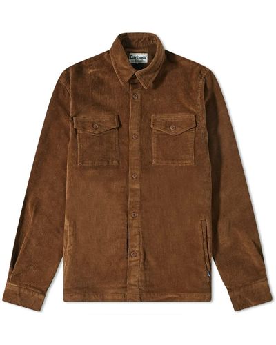 Barbour Cord Overshirt - Brown