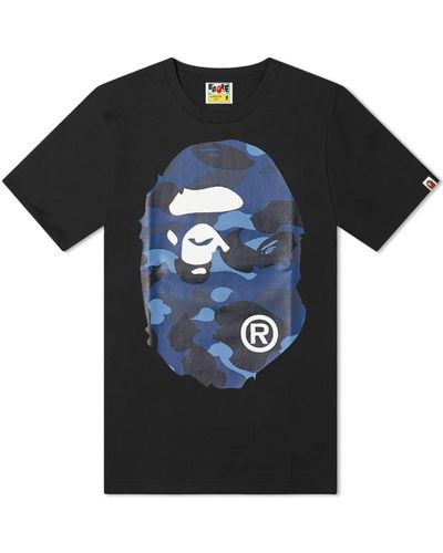 A Bathing Ape Colour Camo Big Ape Head T-Shirt - Black