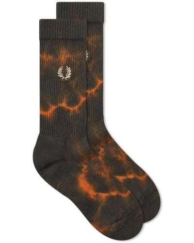Fred Perry Tie Dye Graphic Sock - Brown