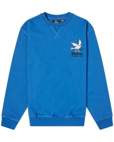 by Parra Wheel Chested Bird Sweatshirt - Blue