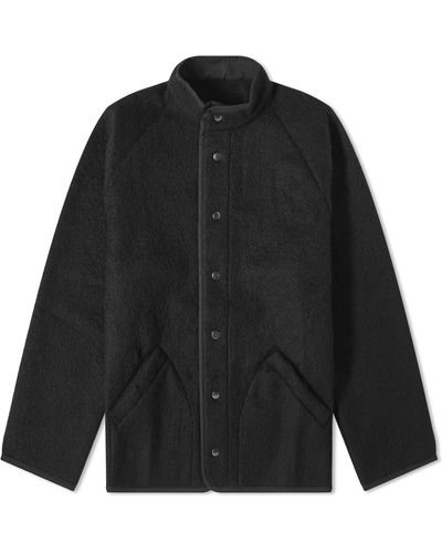 Arpenteur Contour Brushed Wool & Mohair Jacket - Black