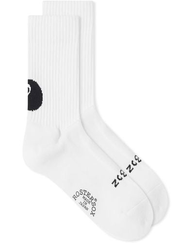 Rostersox 8 Ball Socks - White