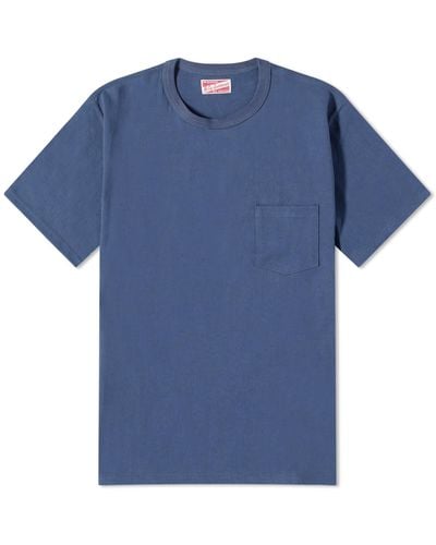 The Real McCoys Joe Mccoy Pocket T-Shirt - Blue