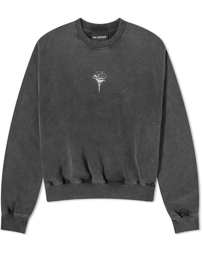 Han Kjobenhavn Rose Cropped Crew Sweater - Gray