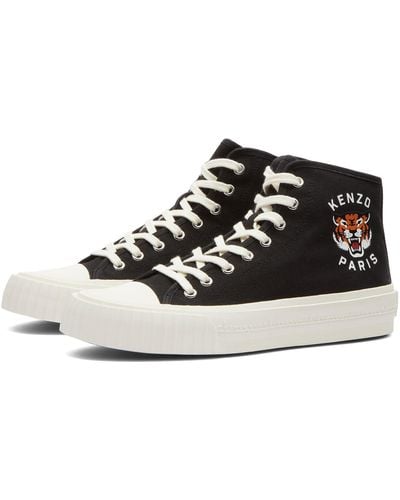 KENZO High Top Canvas Trainers - Black