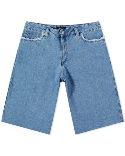 A.P.C. Beverly Long Denim Shorts - Blue