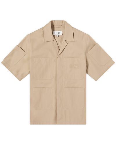 Maison Margiela 6 Pocket Short Sleeve Shirt - Natural