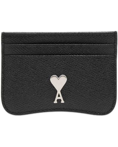 Ami Paris Heart Card Holder - Black