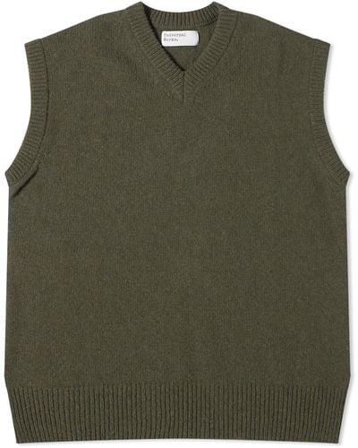 Universal Works Eco Wool Knit Vest - Green