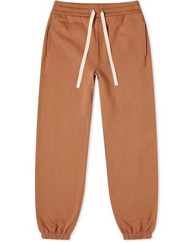 Jil Sander Plus Sweat Trousers With Logo - Brown